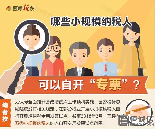 哪些小規(guī)模納稅人可以自己開“專票”？